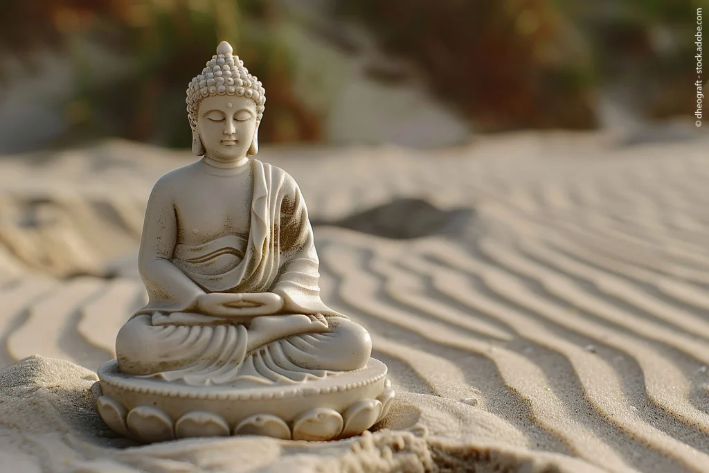 Praxis für Ergotherapie Boettcher in Greifswald - Ayurveda (Privatleistung) - Panta Rhei - Buddha im Sand